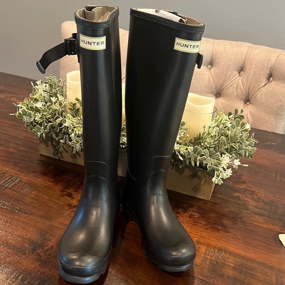 Black Tall Hunter Boots size 6